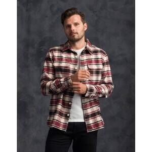 NEW ACE RIVINGTON winter flannel utility shirt in spanish tile